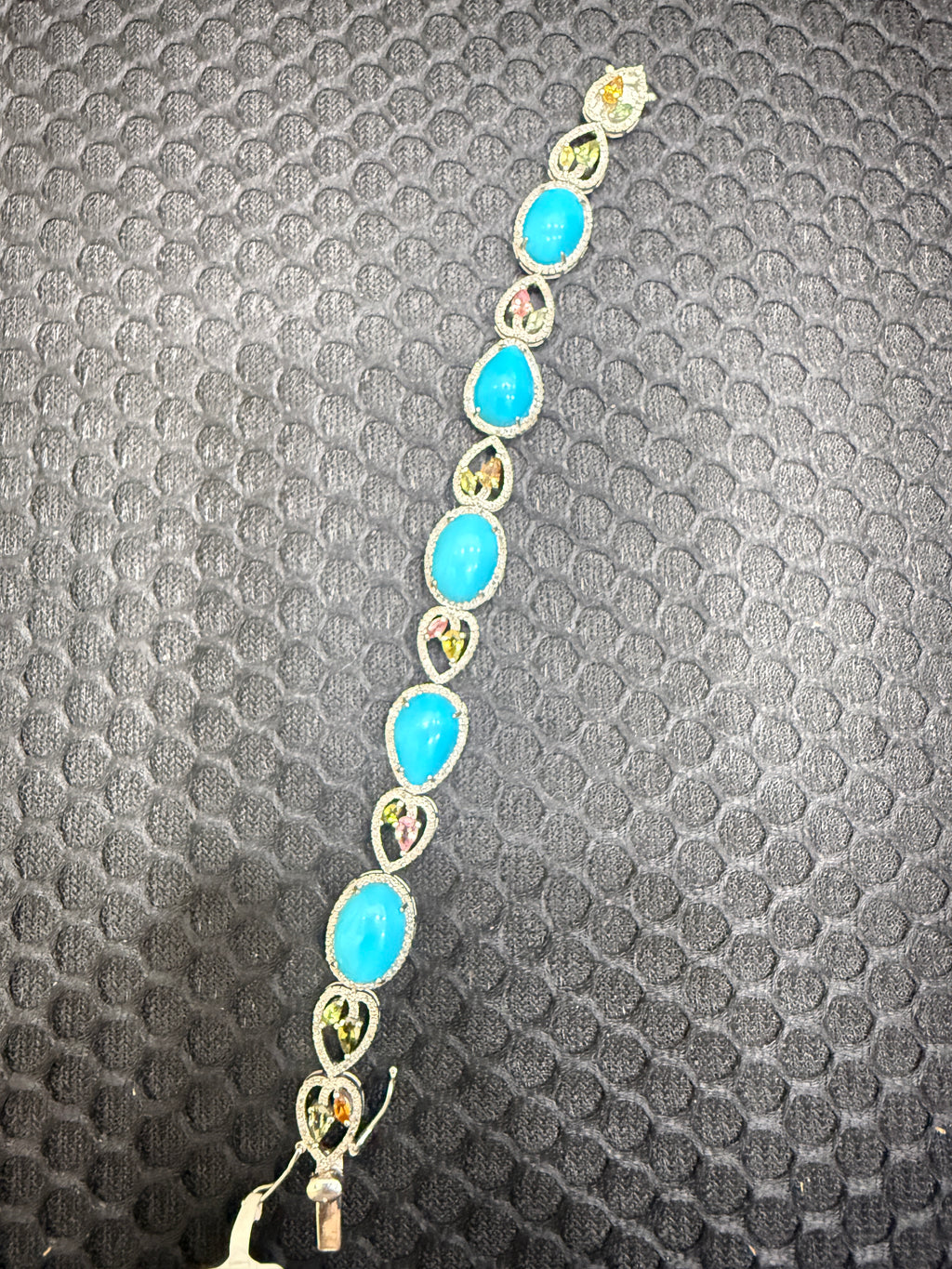 Turquoise & Diamond Link Bracelet – J4816