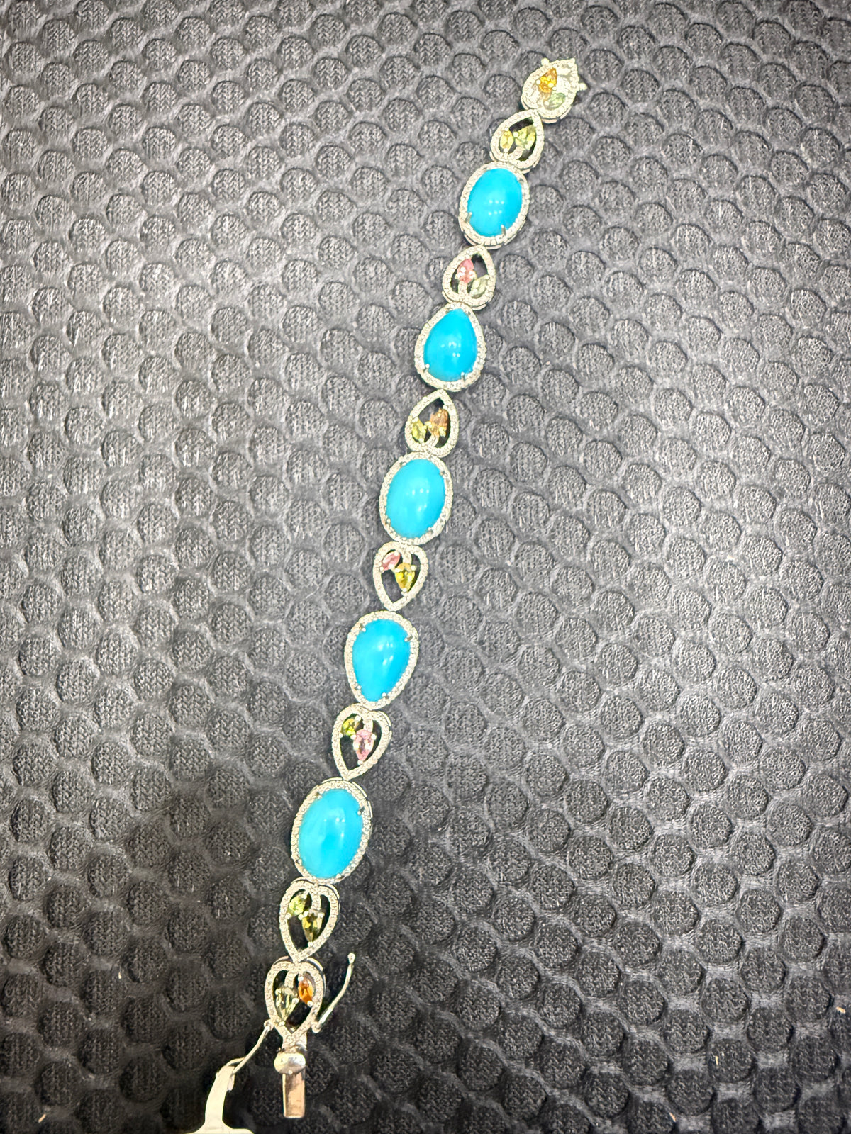 Turquoise & Diamond Link Bracelet – J4816