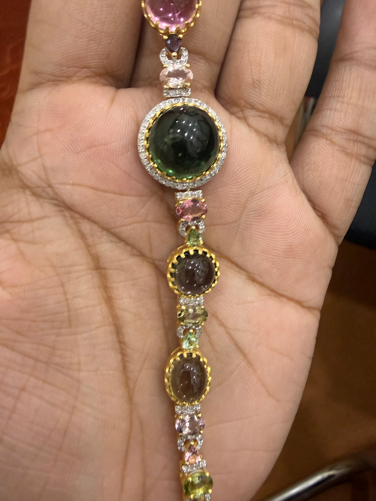 Multi-Colour Tourmaline & Diamond Bracelet – P988