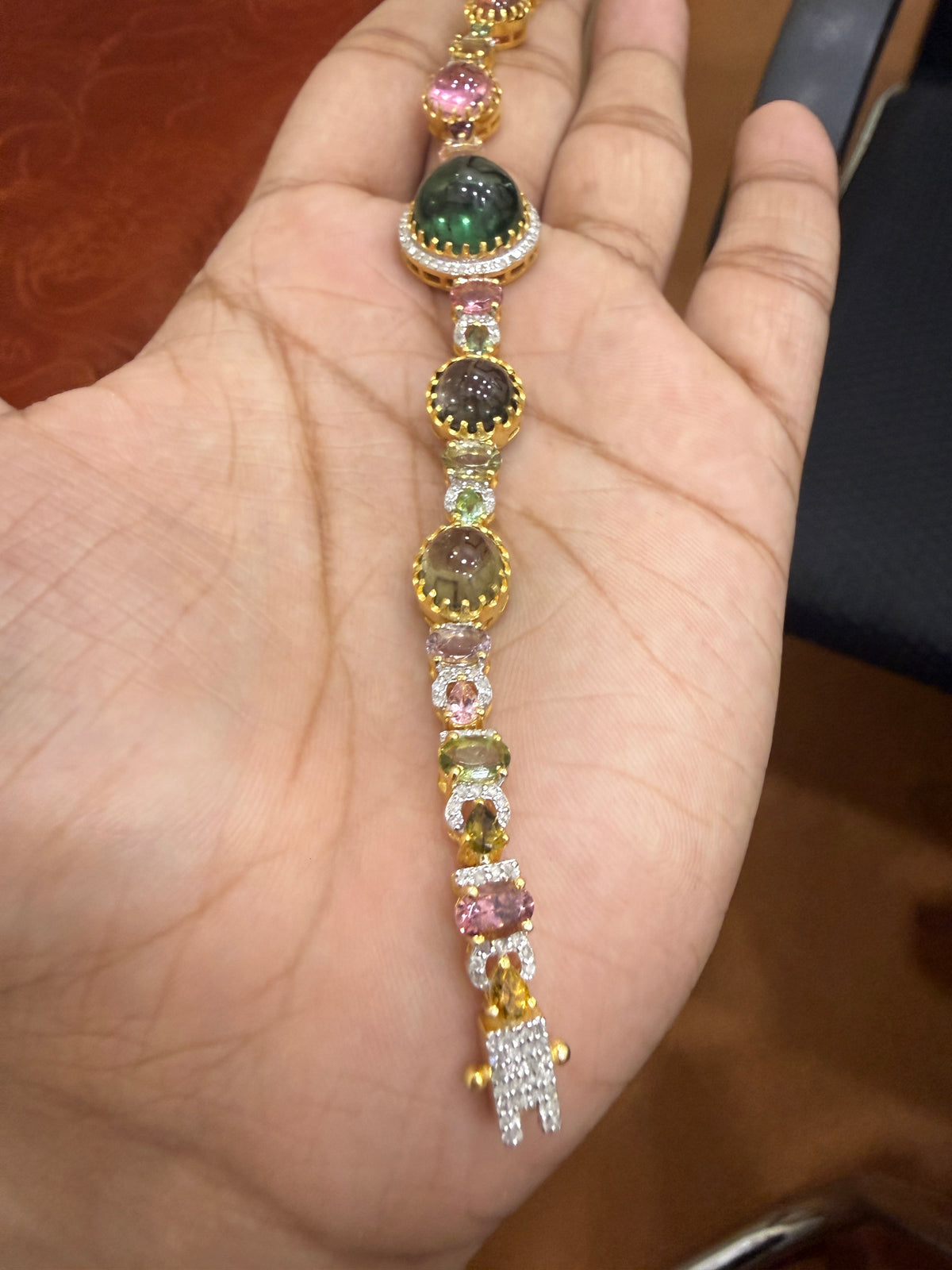Multi-Colour Tourmaline & Diamond Bracelet – P988