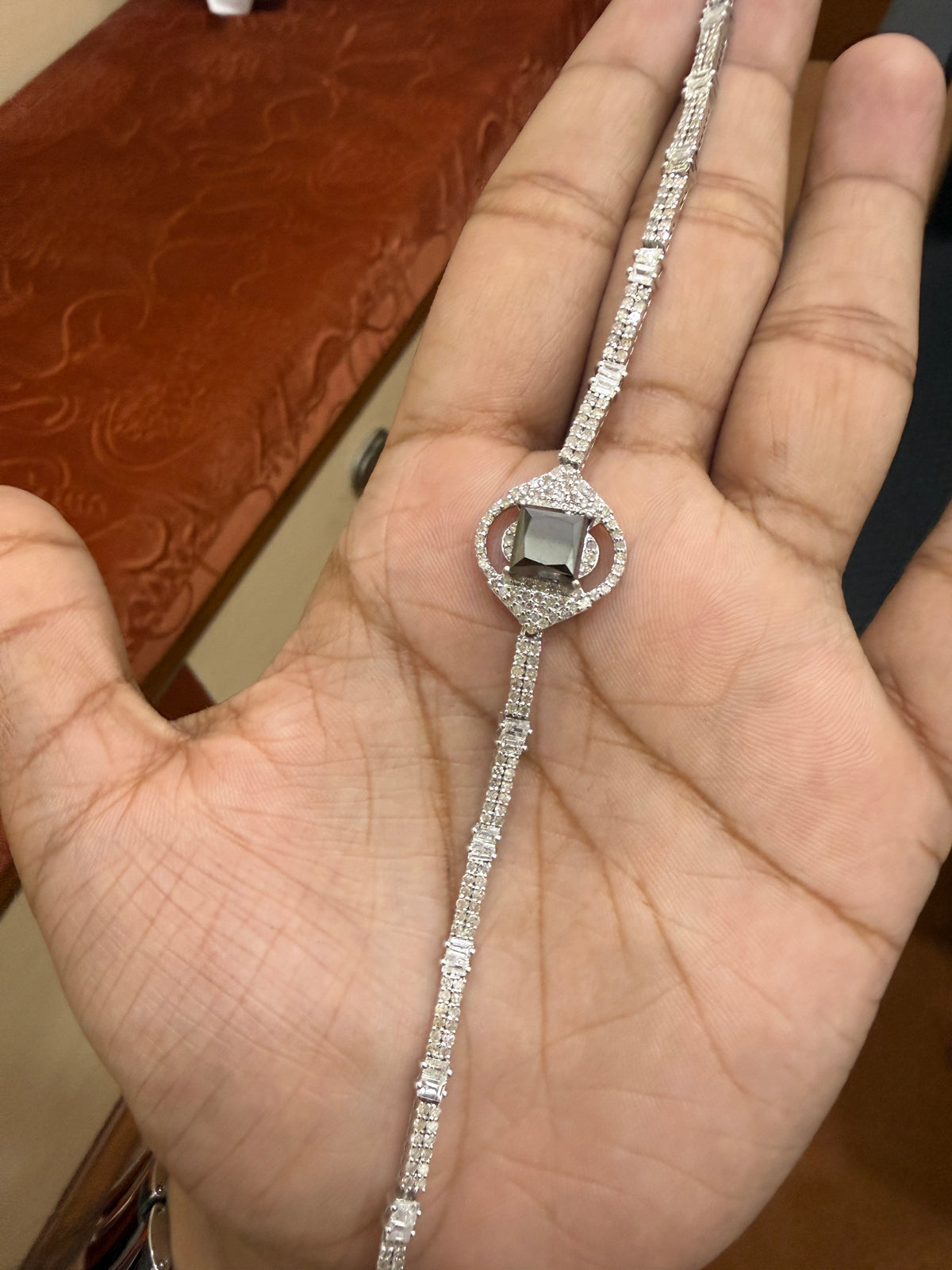 Black & White Diamond Tennis Bracelet – I1490